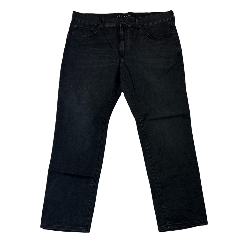 Mott & Bone mens 38x30 slim fit charcoal gray denim jeans EUC
